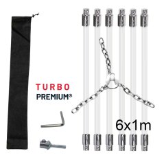 Rotačný čistič komína s reťazovou hlavou TURBO Premium® – 6m Rotačný čistič komína s reťazovou hlavou TURBO Premium® – 6m