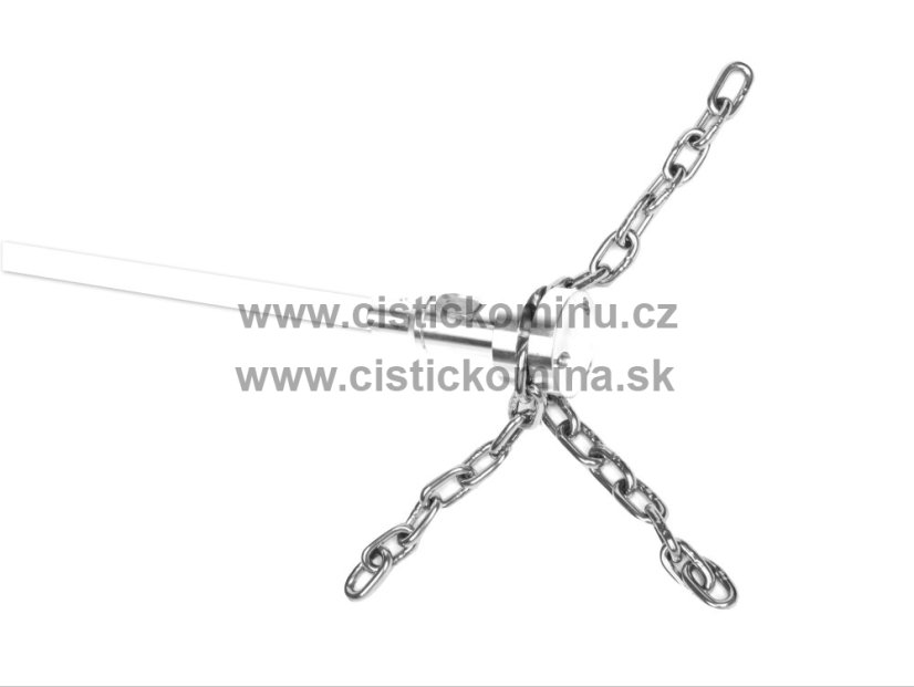 Rotační kartáč na čištění komína s řetězovou hlavou TURBO Premium® PRO - 6m