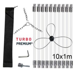 Rotačný čistič komína s reťazovou hlavou a lankom TURBO Premium® – 10M Rotačný čistič komína s reťazovou hlavou a lankom TURBO Premium® – 10M