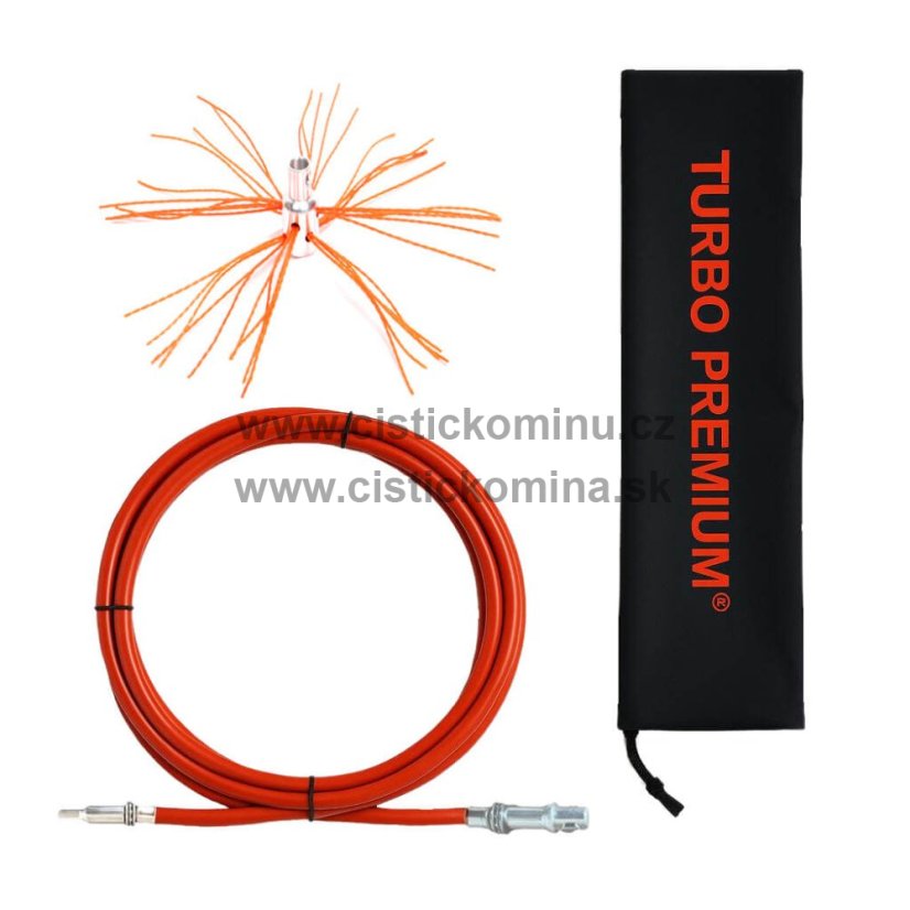 Rotační kartáč na čištění komínů TURBO Premium® Anaconda - 4m