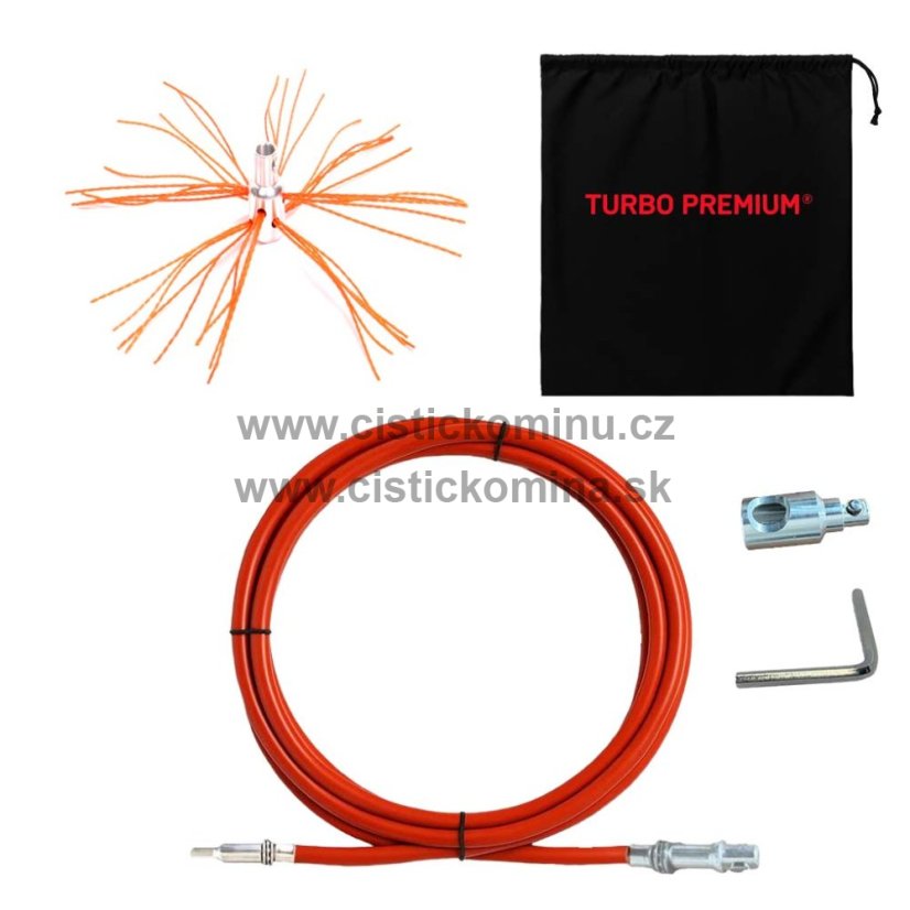 Rotační kartáč na čištění komínů TURBO Premium® Anaconda - 8m