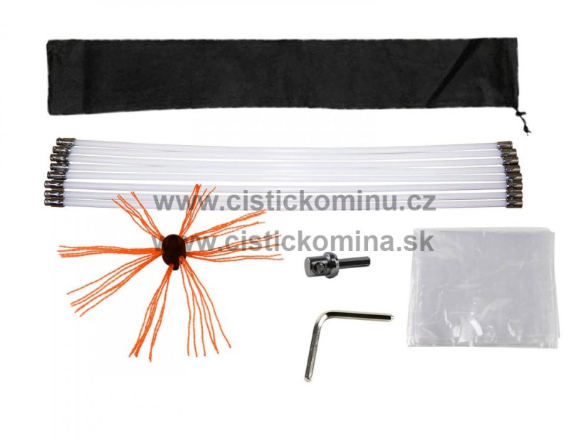 Rotační kartáč na čištění komínů TURBO Premium® - 8m - 4