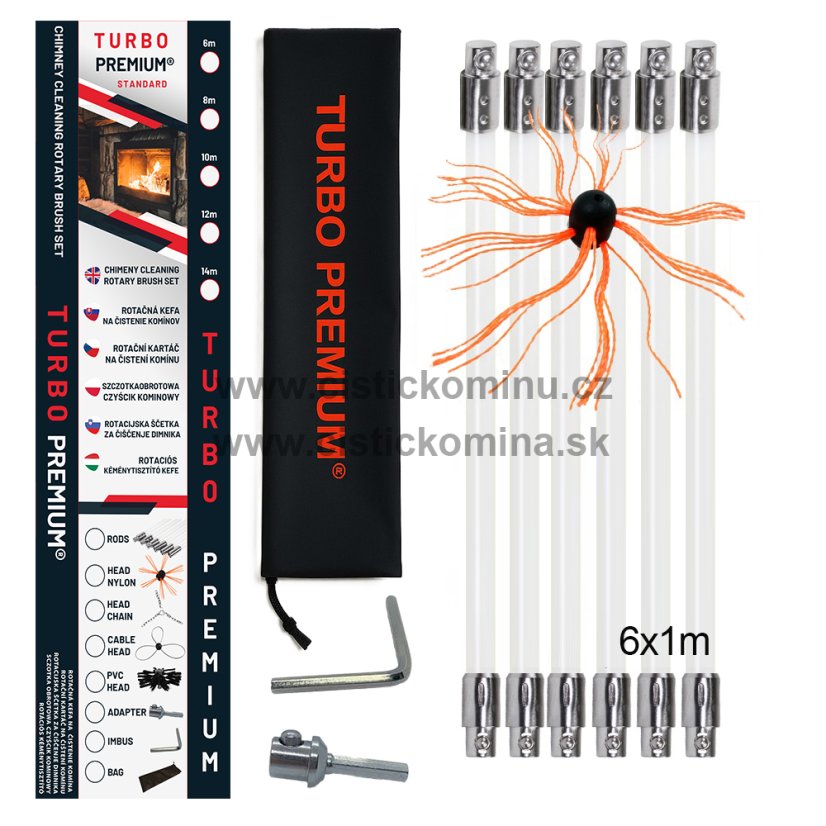 Rotačný čistič komína TURBO Premium® – 6M