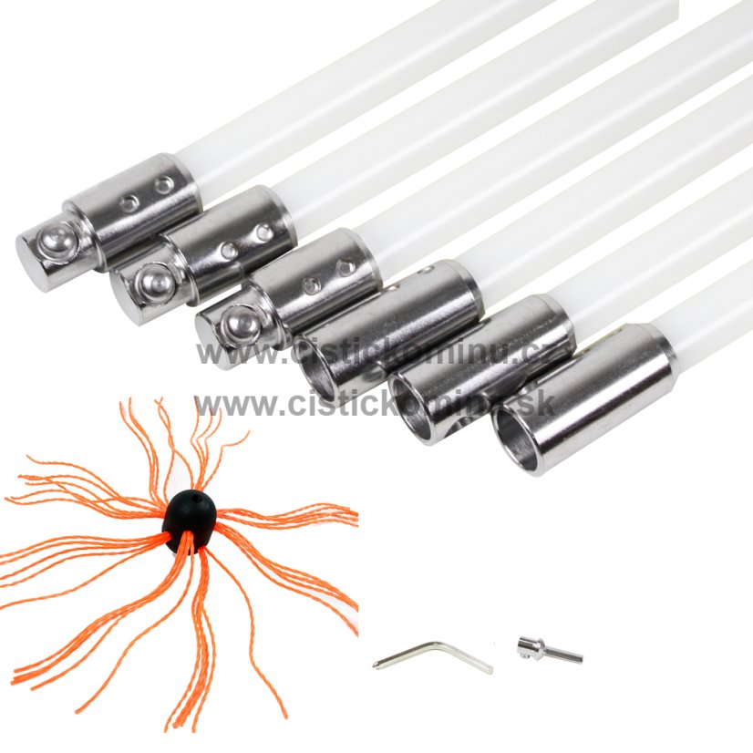 Rotační kartáč na čištění komínů TURBO Premium® - 8m - 3