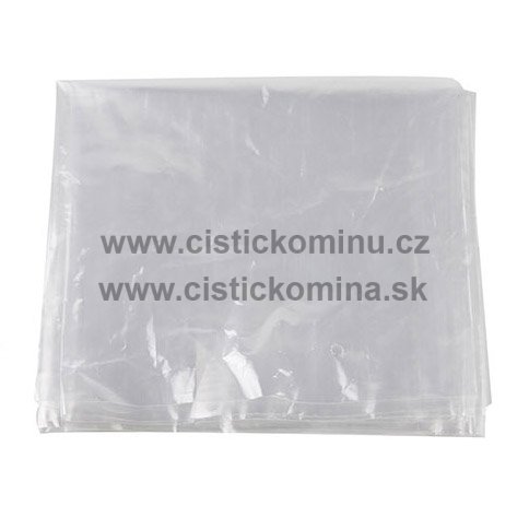 Fólie jako doplněk při čištění komína rotačním kartáčem